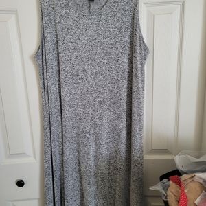 Lane Bryant black and gray heathered dress.  Sleeveless.